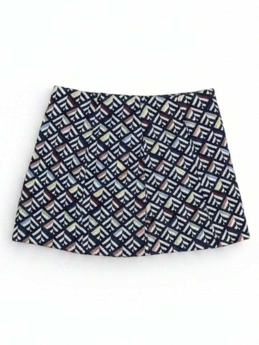 Zara Trafaluc Geometric Jacquard Tapestry Mini Skirt - Size Medium